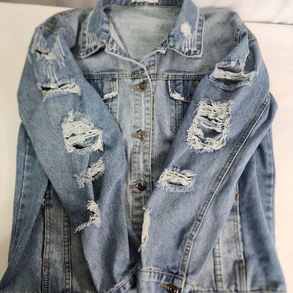 Distressed Denim Jacket Noble U Size M - Picture 5 of 6